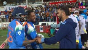 Virat Kohli Shares a Light-Hearted Moment with Hardik Pandya and Ravindra Jadeja After India’s First ODI Victory