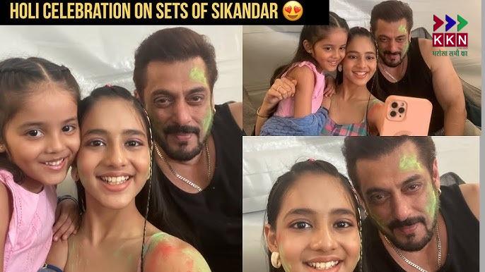 Salman Khan Celebrates Holi on the Sets of 'Sikandar'