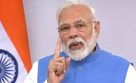 कोरोना के बारे मे बोलते पीएम मोदी