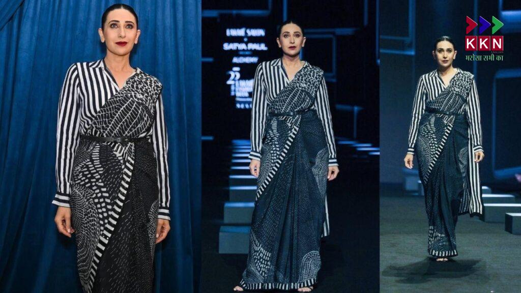 Karisma Kapoor's Vintage-Inspired Look: A Perfect Display of Timeless Fashion at Lakmé Fashion Week